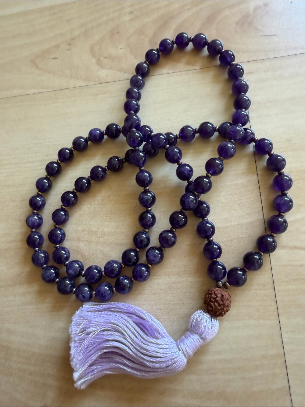 madsky & company Amethyst Mala Beads in Purple